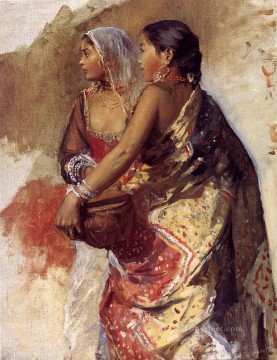 人のナウッチの女の子をスケッチします。 ペルシャ人 エジプト人 インド人 エドウィン・ロード・ウィーク Oil Paintings